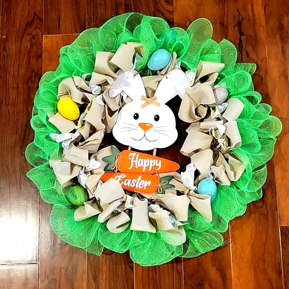Handmade Easter wreath 24" diameter